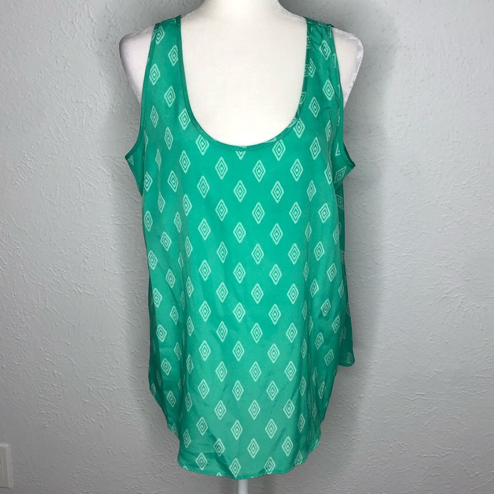 Mint Green Patterned Tank Top - Picture 7 of 15